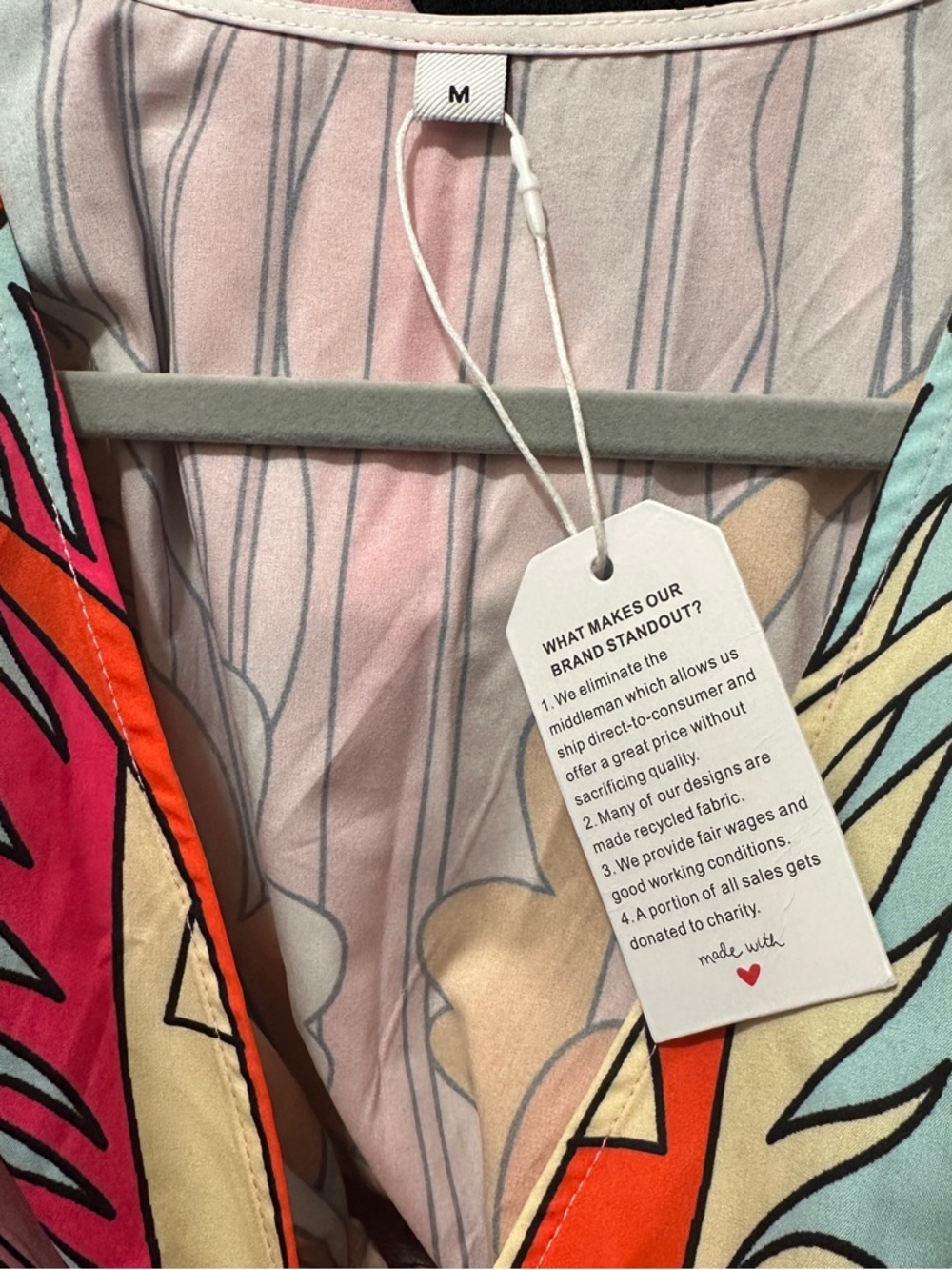 Boho Maxi Dress – Size Medium | Flowy Ankle Length | Colorful Print - Picture 2 of 4